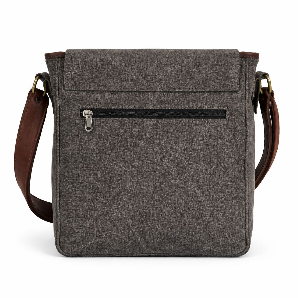 Brown Unisex Compact Messenger Bag for Everyday Use 013
